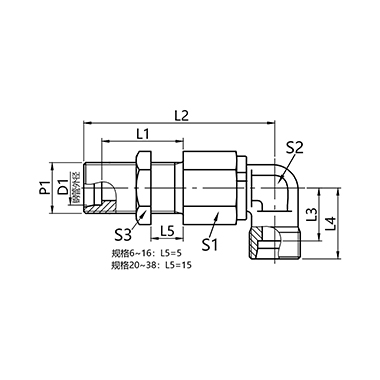 DG 108 Right Angle Bulkhead Ball Bearing Rotary Joint