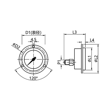 YN-4 axial edge pressure gauge