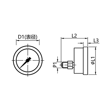 YN-3 Axial Pressure Gauge