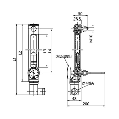 KYW Liquid Level Control Type Liquid Level Thermometer