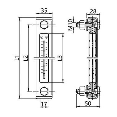 YWZ Liquid Level Thermometer