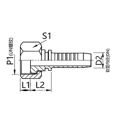 24211 24212 American-made ORFS internal thread flat connector