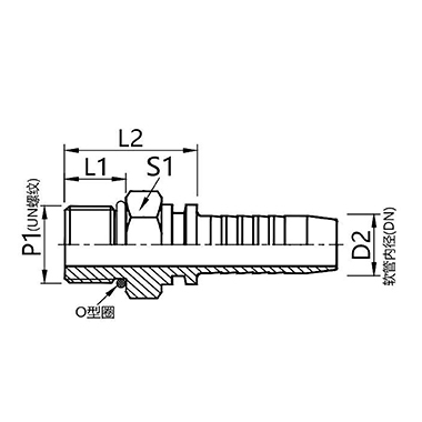 16011 16012 American SAE external thread connector with O-ring