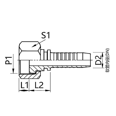 22211 22212 British standard female thread flat face connector