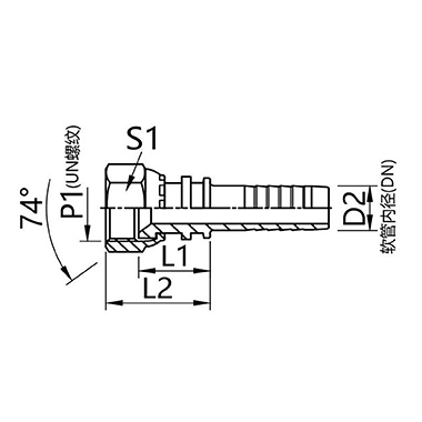 26711 26712 American JIC internal thread 74° internal cone connector